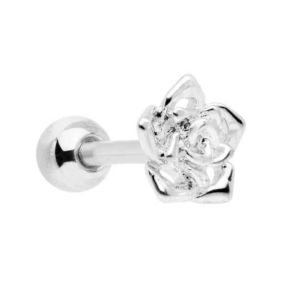 Body Candy 16G Womens 316L Steel Summer Love Rose Flower Cartilage Earring Helix Tragus Jewelry 1/4"