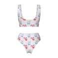 thumbnail image 5 of Daiia Red Squirrel And Blue Rabbit Women's Bikini Set Two Piece Swimsuit High Waisted Bikini Adjustable Straps Bikini Perfect for Beach, Pool, and Summer Vacation-X-Large, 5 of 9