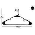 Mainstays Clothing Hangers, 18 Pack, Black, Durable Plastic