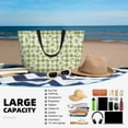 thumbnail image 5 of Pofeuu Daisies Flowers Print Beach Bag,Waterproof Sandproof Beach Tote Bag, Large Capacity Foldable Beach Bags for Women, 5 of 7