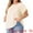 Beige, variant on Women's Plus Chiffon Blouse Swiss Dot Lace Pleated Top 3X Dark Blue