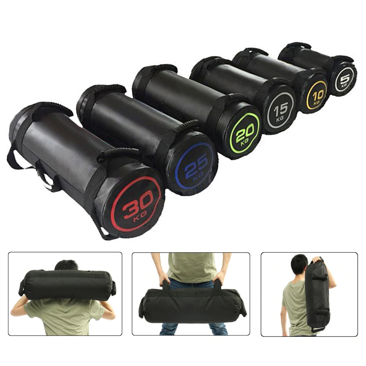 Leather Sand Weight Bag 1X 10kg Power Bag Running Goods Pull Up Braces 