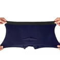 thumbnail image 6 of Jwputqe&nbsp;Mens Boxer Briefs,Mens Briefs,Boxer Briefs,Breathable,Comfort Fit,Solid,Elastic Waist,Polyester,Spandex,Navy,2XL, 6 of 8