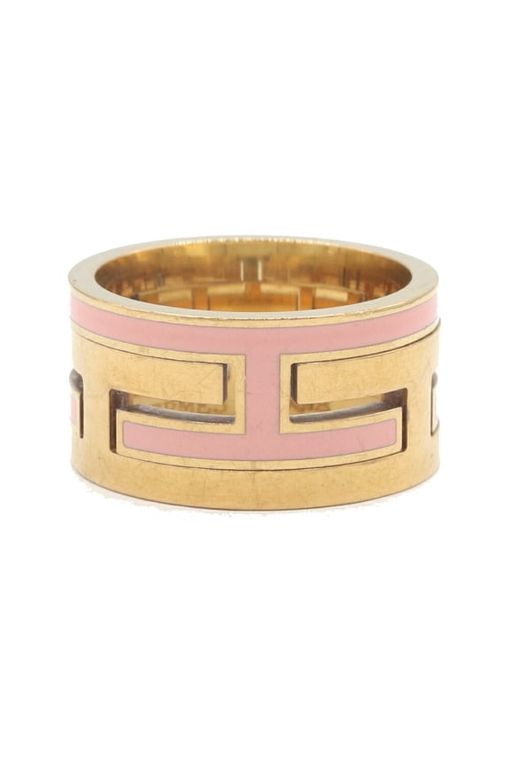 Pre-Owned Hermes Ring Move H Pink Gold SV Sterling Silver 925 Size 49 Women's HERMES