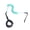 cyan blue, variant on Surfboard Leash TPU Coiled Paddle Board Cord with Ankle Strap, 90-300cm Stretch for Surfing and Water Sports Use