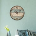 thumbnail image 1 of Reloj de pared decorativo de silencioso que no hace tictac Relojes de pared con pis de pared rústicos vintage A perfecl Reloj de pared, 1 of 7