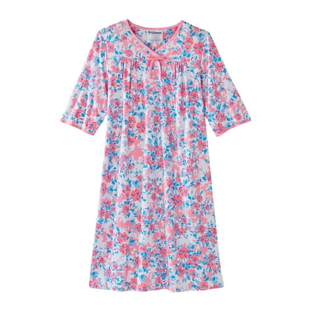 

Open Back Night Gown For Ladies - Assisted Dressing Hospital Gown - Cherry Blossom LGE
