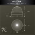 thumbnail image 5 of Classy Caps Summit Chain link Solar Post Cap - Fits 2", 2.5", and 3" Posts - Silver ABS, 5 of 8
