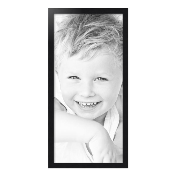 ArtToFrames 16x34 inch Black Steel Picture Frame, Black MDF Poster Frame (4639)
