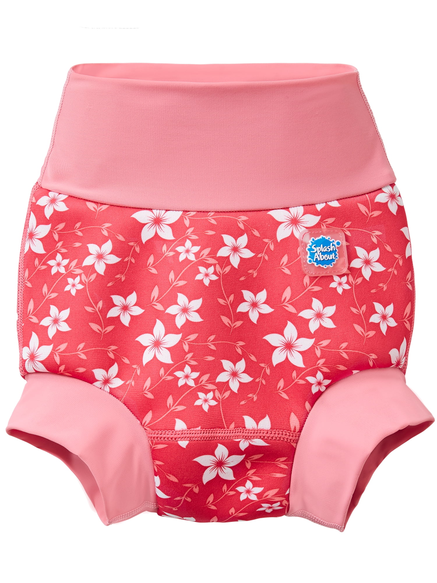 Splash About New Improved Happy Nappy Swim Diaper, Pink Blossom, Size