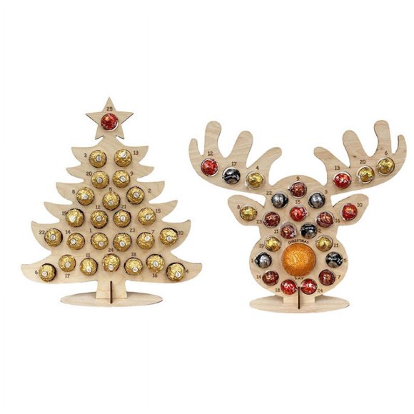 Jinsinto Christmas Chocolate Wood Wall ShelfWall Rack for Bedroom and Living Room,Christmas Tree Shape