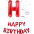 thumbnail image 2 of ERDS-Red Birthday Decorations Red Happy Birthday Balloons Red Happy Birthday Banner Red Happy Birthday Balloons Dark Red Balloons Happy Birthday Balloon Red Happy Birthday Decorations Red Letter Ball, 2 of 4