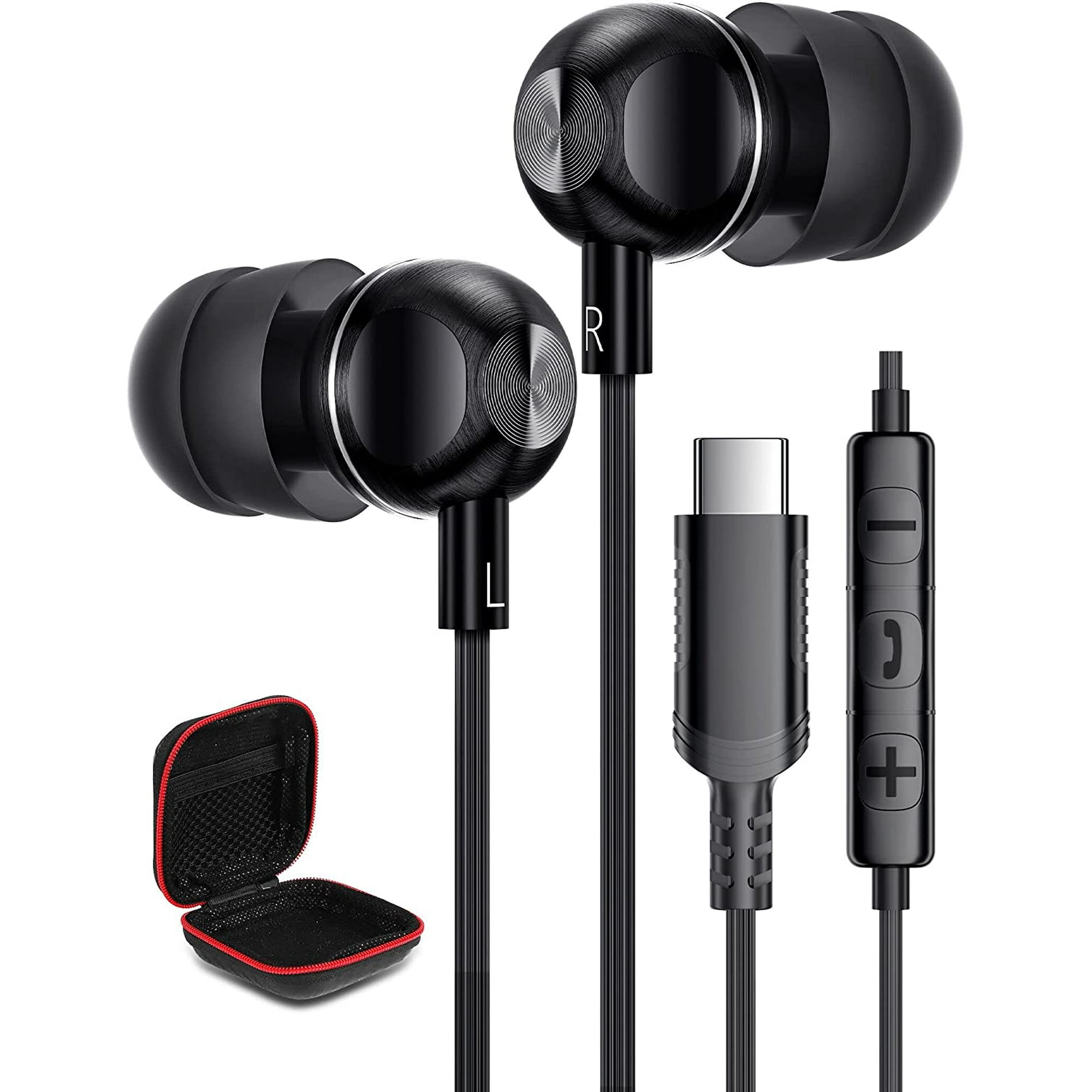 USB C Headphones for Samsung S23 Ultra Type C Wired Earbuds in Ear Noise Canceling Earphones with Microphone in Ear Buds for Galaxy S22 Plus S21 FE S20 Google Pixel 7 Pro