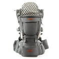 thumbnail image 3 of Sunveno 6-in-1 Ergonomic Baby Carrier with Hip Seat for Newborn and Toddlers, Gray, One Size, 3 of 13
