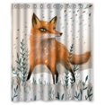 thumbnail image 1 of ABPHQTO Cortina de ducha Smart Fox Cortina de ducha impermeable 150x180 cm, 1 of 2