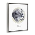 thumbnail image 3 of Stupell Industries Dappled Watercolor Moon Gray Framed Floater Canvas Wall Art design by Brett Blumenthal, 21 x 17, 3 of 9
