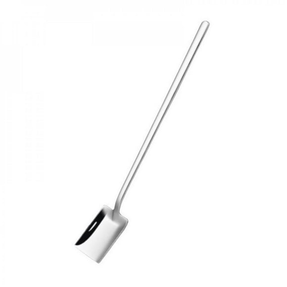 Longe Handle Stainless Steel Spoon Creative Retro Industrial Flat Tip Shovel Dessert for Coffee Ice Cream
