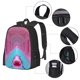 thumbnail image 2 of Fotbe Pink Shark Pool Fantasy Mochila para Hombre y Mujer - Tela Oxford 600D Resistente - Mochila Impermeable de Gran Capacidad para Escuela, Viajes y Senderismo, 2 of 6