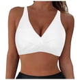 thumbnail image 2 of OSFVNOXV Bikini Tops for Women Front Twist Cross Push Up Sports Bras Wireless Soft Padded Waterproof Seamless Swim Tops for Big Breasted Women, 2 of 5