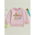 thumbnail image 4 of Kids Toddler Little Girls Boys Sweatshirts Easter Clothes 12 18 24 Months 2T 3T 4T 5T 6T 7T 8T Letter Easter Eggs Embroidery Crew Neck Long Sleeve Pullovers Spring Clothes Tops, 4 of 9