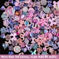 thumbnail image 3 of 100 pcs Sparkling Acrylic Nail Charms - Butterfly, Bear, Flower, Heart, Crown, Starry AB Rhinestones - Perfect for Nail Art and DIY Manicures, 3 of 5