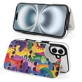 thumbnail image 4 of Compatible with iPhone 11 12 13 mini 14 15 16 Pro Max Plus Wallet Case with Card Holder, PU Leather Kickstand Card Slots Case ( Cute Dinosaur with Sunglasses, iPhone 14 Plus), 4 of 7