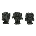 thumbnail image 4 of Voir Ailé Lunatique Entendre Ne Parler Aucun Mal Rire Mini Figurines Gargouille Ensemble, 4 of 5