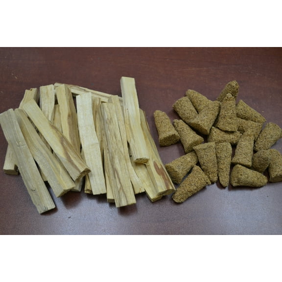 40 Pcs Palo Santo Cones & Sticks - Smudge Kit Refills