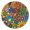 White-41, variant on Outdoor Waterproof Tablecloth with Umbrella Hole and Zipper,Bohemian Retro Floral Round Reusable Durable Decor Table Cover for Party Picnic Patio 60×60 Inch