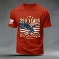 thumbnail image 5 of Leey-World Usa 250th Anniversary T Shirt 1776 2026 250 Year Men Women Kids T-Shirt(Red,L), 5 of 5