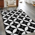 thumbnail image 2 of Area Rugs 2.7'x5', Black Rhombus Carpet for Living Room Bedroom Dining Room, Retro Abstract Geometric Pattern Throw Kitchen Rugs Non Slip Washable Rectangle Indoor Outdoor Rugs, 2 of 8