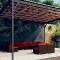 thumbnail image 1 of vidaXL 9 Piece Patio Lounge Set with Cushions Poly Rattan Brown, 1 of 5