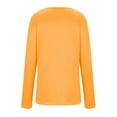 thumbnail image 5 of Scyoekwg Womens Long Sleeve T Shirts Crew Neck Basic Tops Solid Color Trendy Lightweight Women Blouses Fall Pullover (Orange,XL), 5 of 7