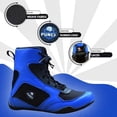 thumbnail image 5 of Professional Boxing Shoes Breathable Wrestling Shoes, Training Shoe for Adult & Youth Men Women Non Slip Rubber Sole Lightweight Boots (Blue & Black, 11), 5 of 6