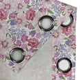 thumbnail image 4 of Ambesonne Watercolor Grommet Curtain, Fresh Spring Flora, 50" x 108", Lavender Pink Green, 4 of 6