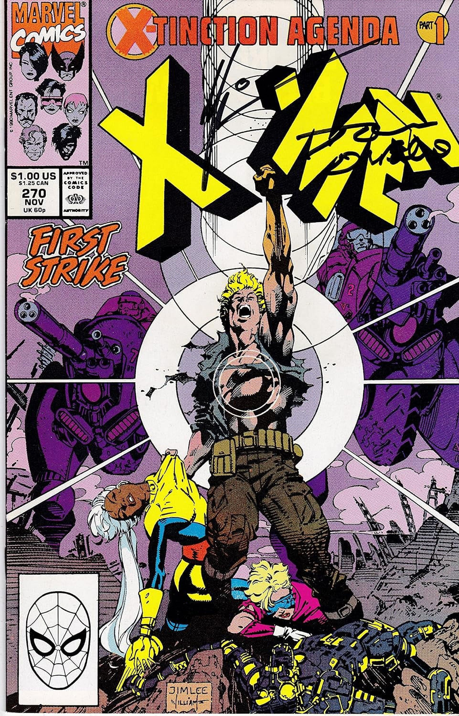X-Men #270 NM Signed Tom Defalco and Art Thibert