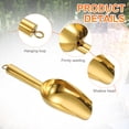 thumbnail image 3 of Uxcell 2Pcs Cucharón de Metal para Hielo, 7.1 pulgadas Cucharón de Acero Inoxidable para Uso en Bar, Dorado, 3 of 6