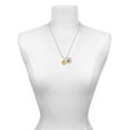thumbnail image 3 of Delight Jewelry Goldtone Engraved Class of 2022 Silvertone Script Initial Disc - U - Charm Necklace, 20"+3", 3 of 4