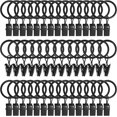 thumbnail image 1 of Feltree 40 Pack Metal Curtain Rings with Clips, Hat Clothes Clips, Drapery Clips with Rings, Drapes Rings 1.5 in Interior Diameter, 1 of 7