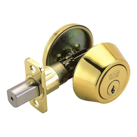 - Pro Single Cylinder Deadbolt, Polished Brass