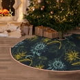 thumbnail image 5 of Sikiie Sunflowers Nativity Christmas Tree Skirt, Jesus Christian Winter Holiday Tree Mat Decoration(30-48IN)36", 5 of 6
