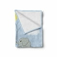 thumbnail image 2 of 1st Birthday Soft Flannel Fleece Throw Blanket, in the Sky with Hand Drawn Style Balloons Party Theme, Cozy Plush for Indoor and Outdoor Use, 70" x 90", Sky Blue and Grey, by Ambesonne, 2 of 6