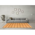 thumbnail image 3 of Ahgly Company Indoor Square Abstract Orange Modern Area Rugs, 3' Square, 3 of 4