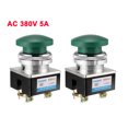 thumbnail image 5 of Interruptor de botón pulsador Uxcell verde momentáneo AC 380V 5A interruptor de botón pulsador de montaje en panel de 30mm 3pcs, 5 of 5