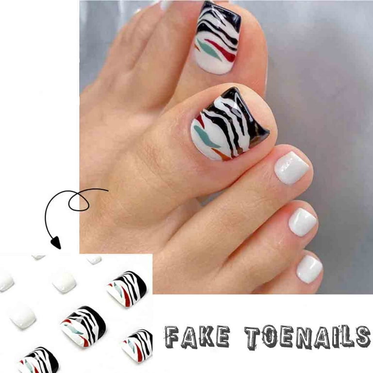 Zebra Print Toe Nails