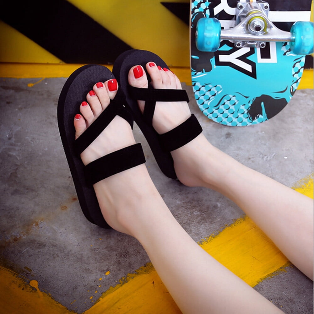 Women Summer Comfort Casual Thong Flat Flip Flops Sandal Slipper Floral Shoes 84