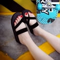 thumbnail image 2 of YAYUBA Beach Sandals Black,Womens Summer Flip Flops Casual Slippers Flat Sandals Beach Open Toe Shoes, 2 of 6