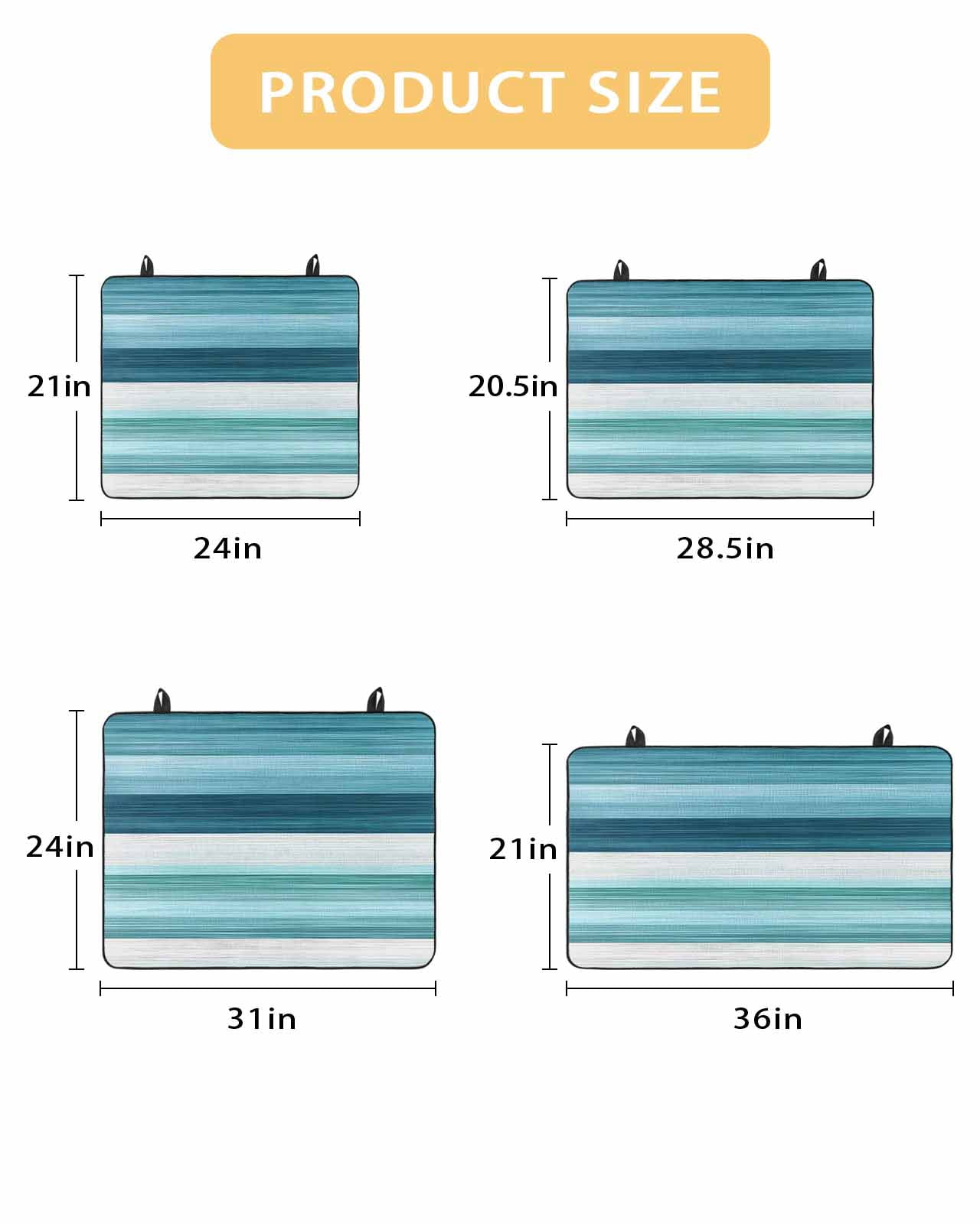 nqOlkjepod Large Induction Cooktop Protector Mat 36"x21", Teal Blue Green Stove Top Covers for Electric Stove, Modern Ombre Minimalism Abstract Stripes Stove Burner Cover Mats, Glass Top Stove Cover