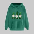 thumbnail image 2 of VBTAPA Women's St. Patrick'S Day Flag Shamrock Hooded Sweatshirts Green Irish Clover Long Sleeve Pullover Tops Funny Holiday Hoodies with Kangaroo Pocket Army Green L, 2 of 6