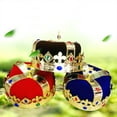 thumbnail image 3 of Injueey Royal King Crown Hat Theme Party Prince Crown King Prop for Prom Holiday  Kits de decoración para fiestas Rojo 19x10cm, 3 of 6